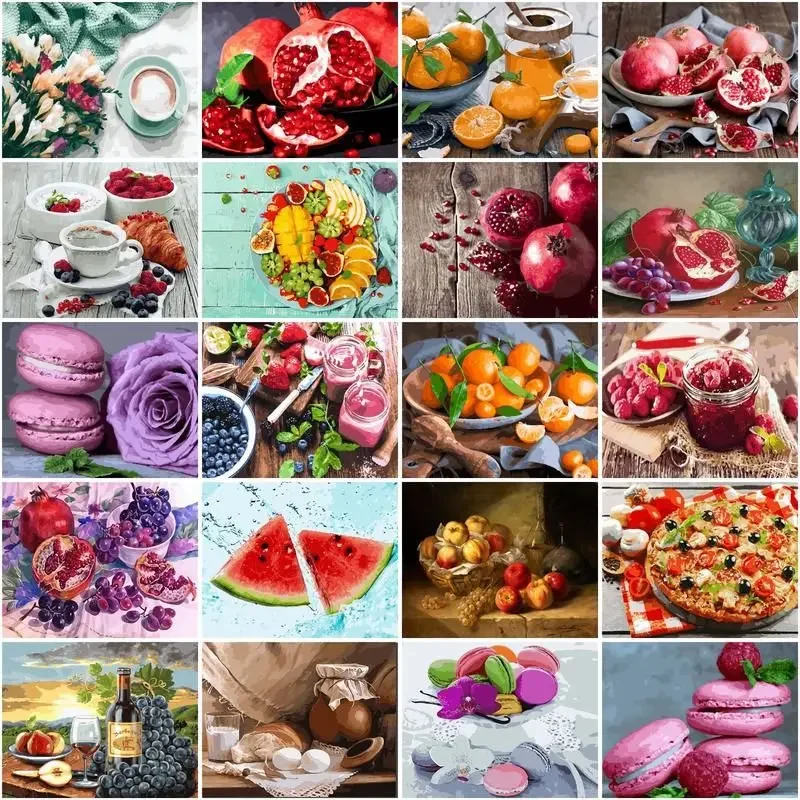 

583155 Oil Painting By Numbers Food Landscape Drawing On Canvas Handpainted Art Gift Diy Fruit Picture Kits Home Decoration