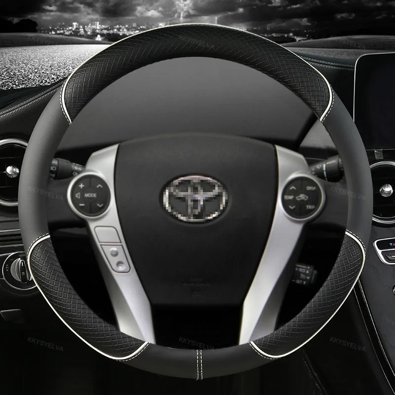For Toyota Prius 30 20 V Prius C Plus Plug-in Prime XW10 XW20 XW30 XW50 2001~2022 Car Steering Wheel Cover Auto Accessories