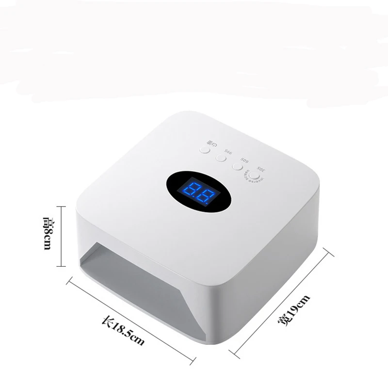 Lampa UV do paznokci CordlessUV 30LED, akumulatorowa, 54W, inteligentny wyświetlacz cyfrowy, suszarka do lakierów hybrydowych, narzędzia do manicure do salonu i domu.