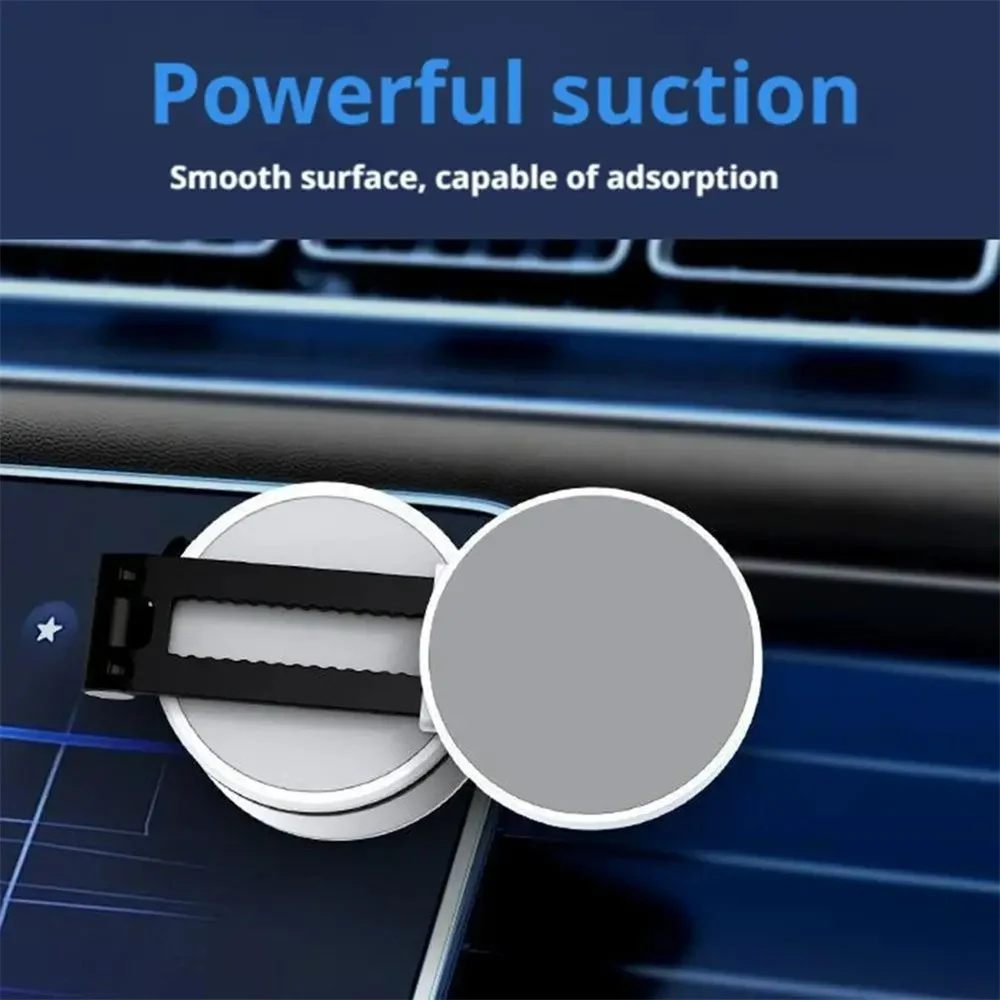 360 Degree Rotation Magnetic Vacuum Suction Phone Holder Strong Magnetic Adsorption Bracket Universal Smartphone Phone Holder