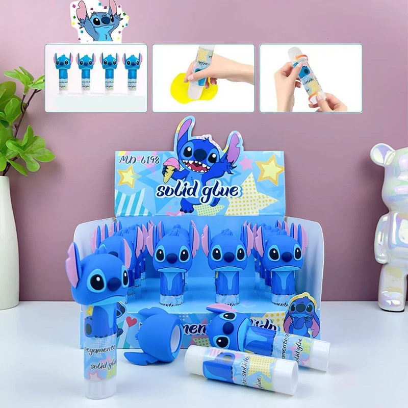 Stitch Solid Glue Cartoon Cute Lilo Stitch Handmade Rotating Kids Stationery School Supplies Student Gifts