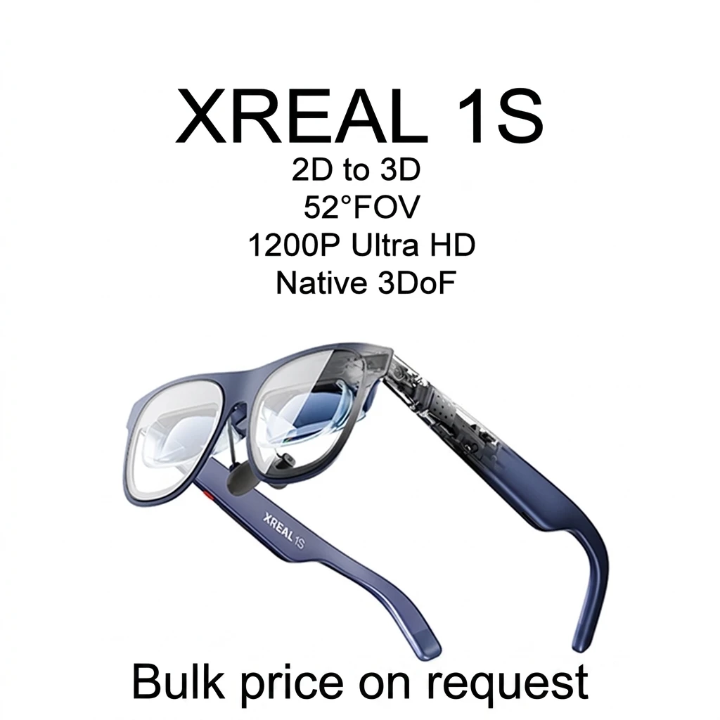 XREAL 1S Smart AR Glasses Native 2D To 3D Conversion, 3DoF Spatial Hovering, 500