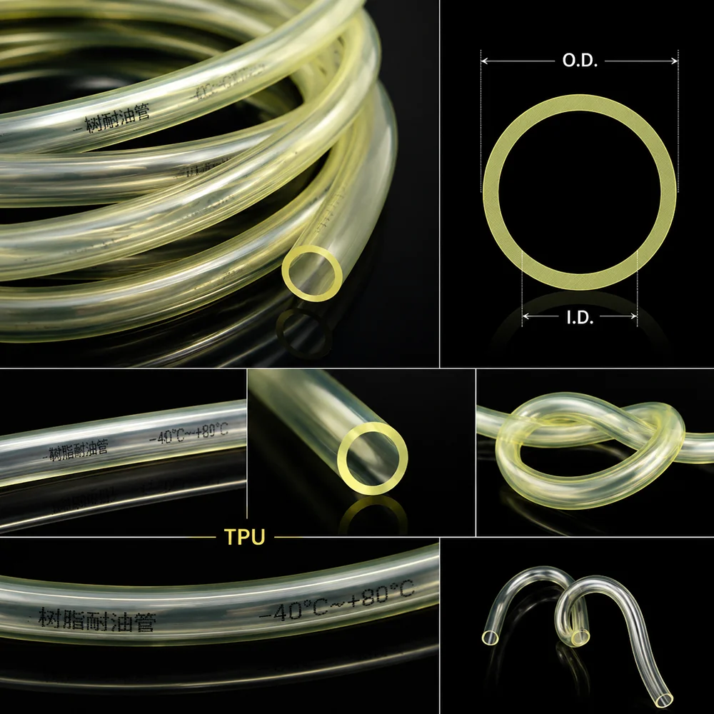 TPU Tube ID 3~16mm Flexible non flat wear-resistant high rebound oil guide hose