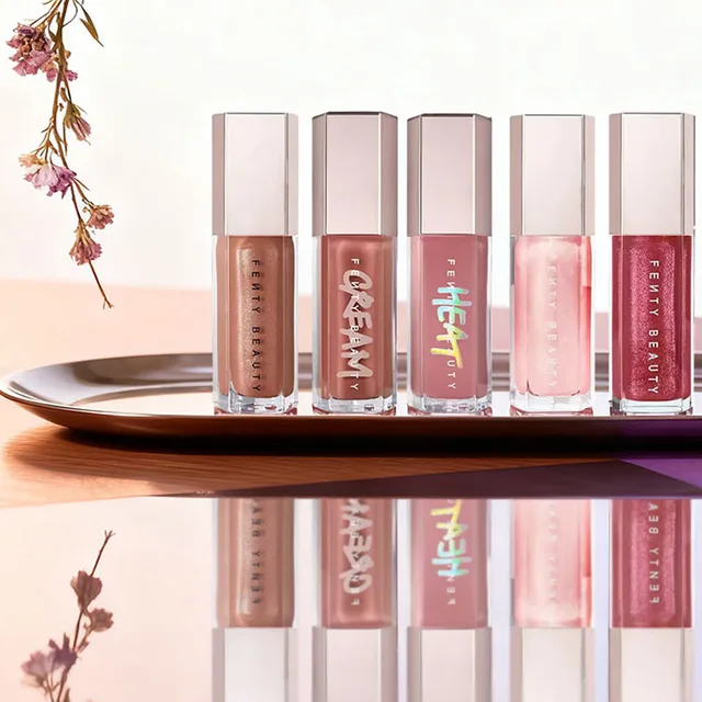 Fenty Beauty Gloss Bomb Lip Glaze Multicolorido Hidratante Brilhante Glitter Labial Volumizador Maquiagem Batom Líquido Cosméticos para Iniciantes