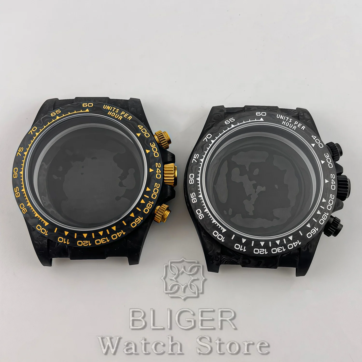 38mm Carbon Fiber Multi-function Case Daytona Carbon Bezel Seal Cover Case 3atm Waterproof Suitable for VK63 64 Movement