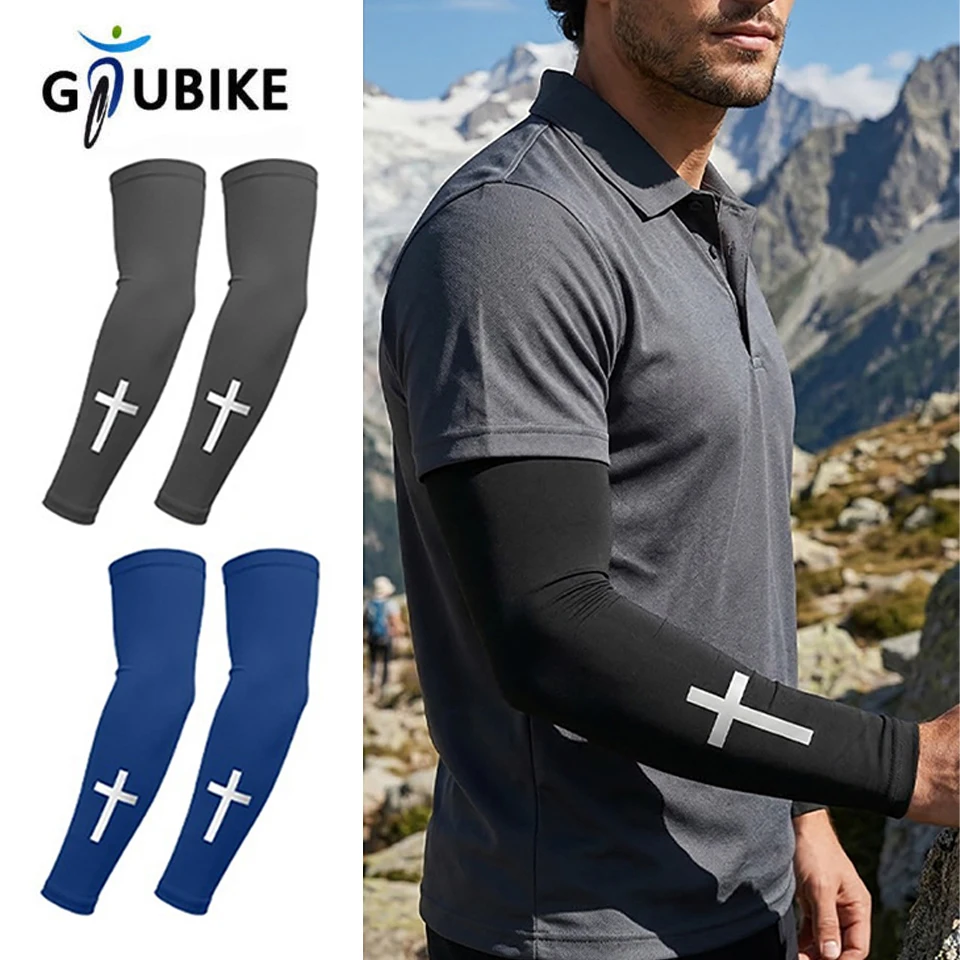GTUBIKE 1 Paar Kompressions-Armstulpen Sonnenschutz-Armüberzug Schnelltrocknend für Laufen Volleyball Basketball Armwärmer Eisseide