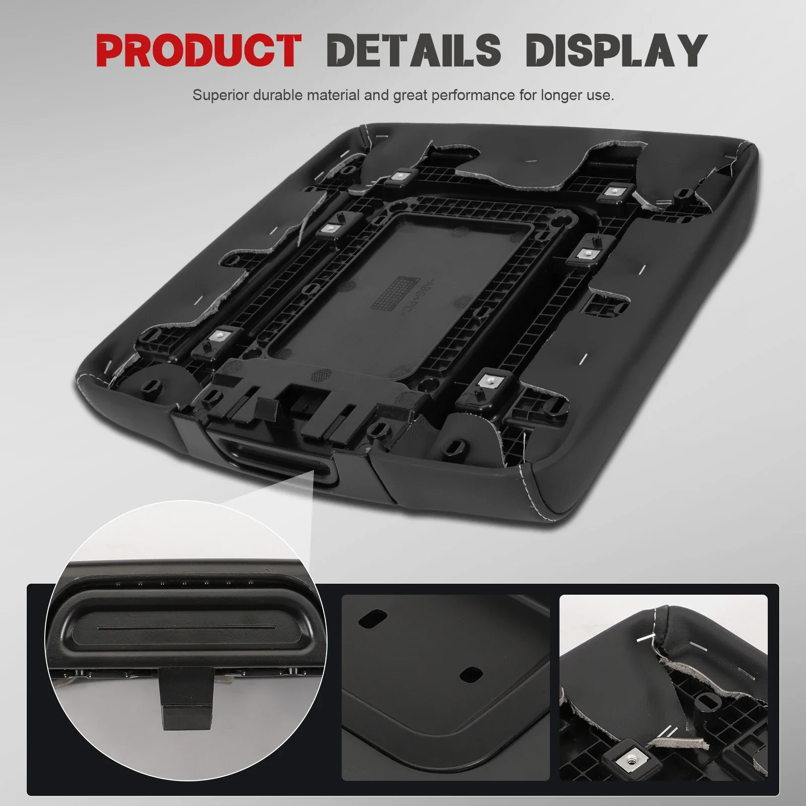 FOR 2014-2019 Chevrolet Chevy Silverado Suburban Tahoe GMC Sierra Yukon XL Front Black Seat Center Console Armrest Lid 22881398