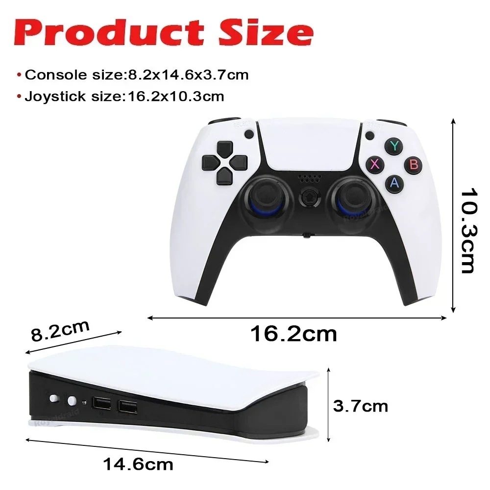 GB5 لعبة فيديو وحدة التحكم 256G 50000 + ألعاب ريترو HDTV صندوق الألعاب 5 مع اثنين من لوحة الألعاب 45 محاكي ل PS1/PSP/NDS/N64 عصا الألعاب