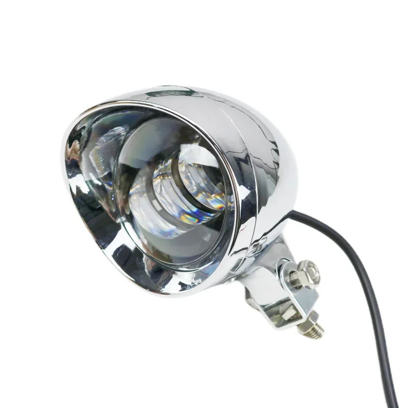 

Motorcycle Auxiliary Fog Light Dual Color 4inch LED Head Lamp 12V for Chopper Bobber Touring Custom Bike Scooter Spot Beam Light