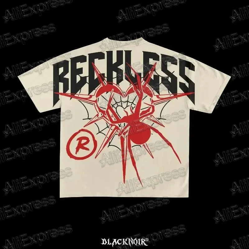 

2025 Harajuku Letter Gothic Graphic T Shirts Y2k Tops High Street Oversized T Shirt Choice Streetwear Vintage Clothe Summer MOTO