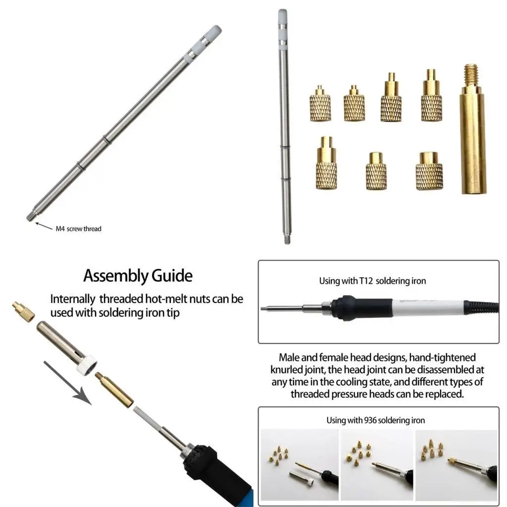 

A2BE Простое в использовании жало для пайки гаек с термовставкой, обеспечивающее надежную вставку гайки для инженеров и Точная