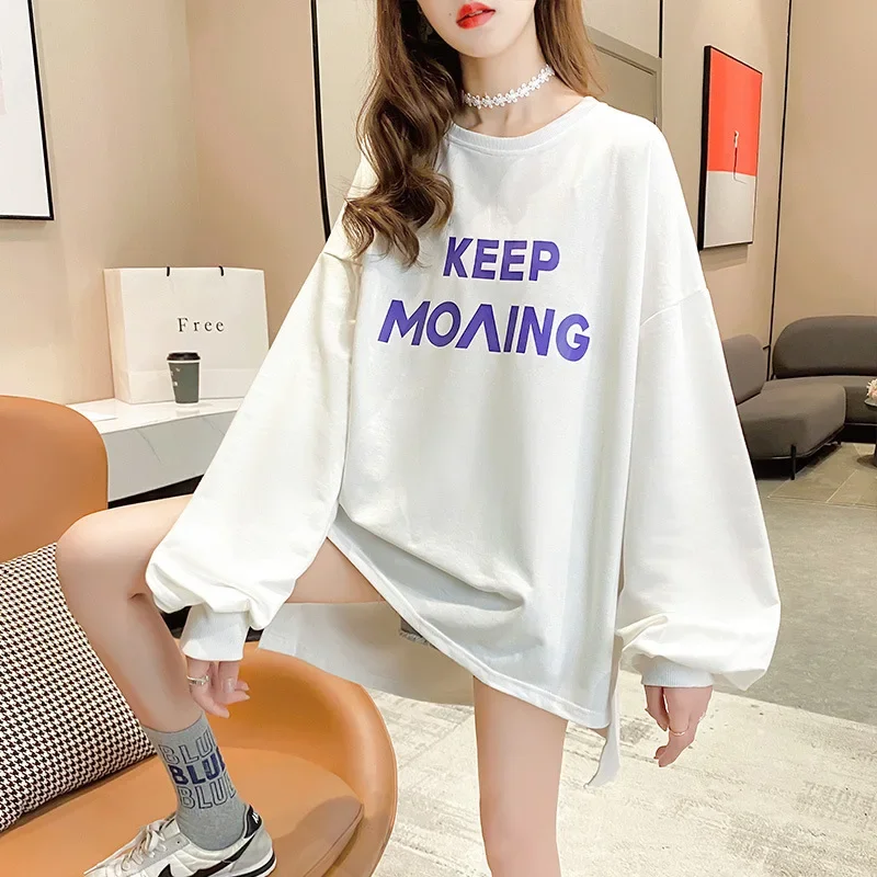 

Autumn Casual Sweatshirt For Women Korean Fashion Student Clothes Streetwear Pullovers Tops Letter Print Ropa de Mujer Sudaderas