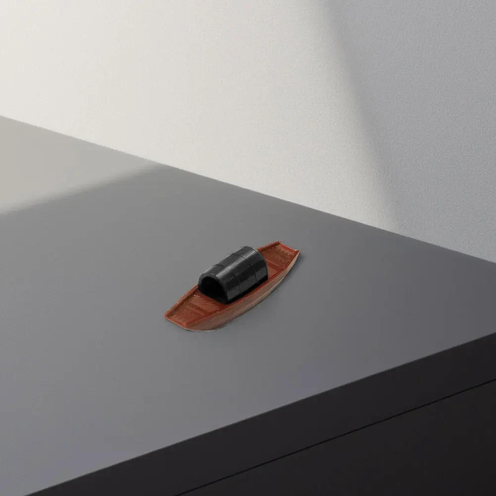 

2pcs Miniature Boat Micro Landscape Decoration Plastic Fishing Boat Beach Mini Garden Accessories Ornament For Home Office Decor