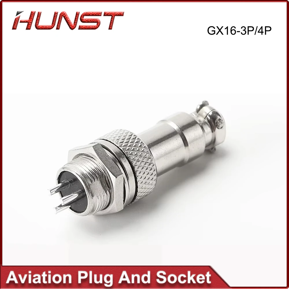 HUNST GX16 Metal Aviation 3/4pin Cable Terminal Fixed Docking Movable Female Male Plug