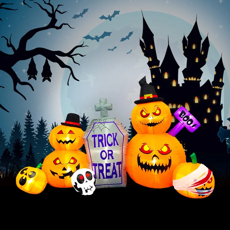 Source Factory Halloween Ghost Festival Outdoor Inflatable Ornaments Halloween Inflatable Ghost Pumpkin