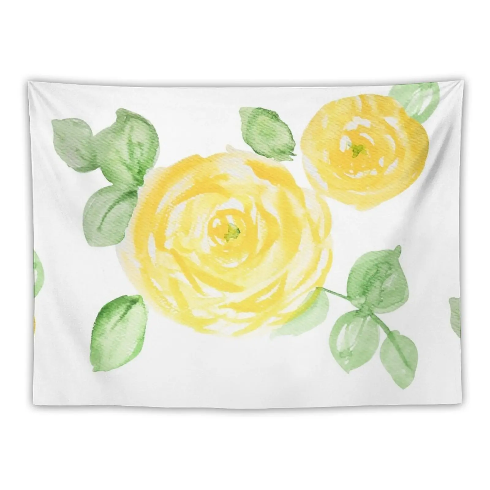 

New Watercolor yellow roses Tapestry Tapestrys Decorations For Your Bedroom Decor For Bedroom Room Decorator