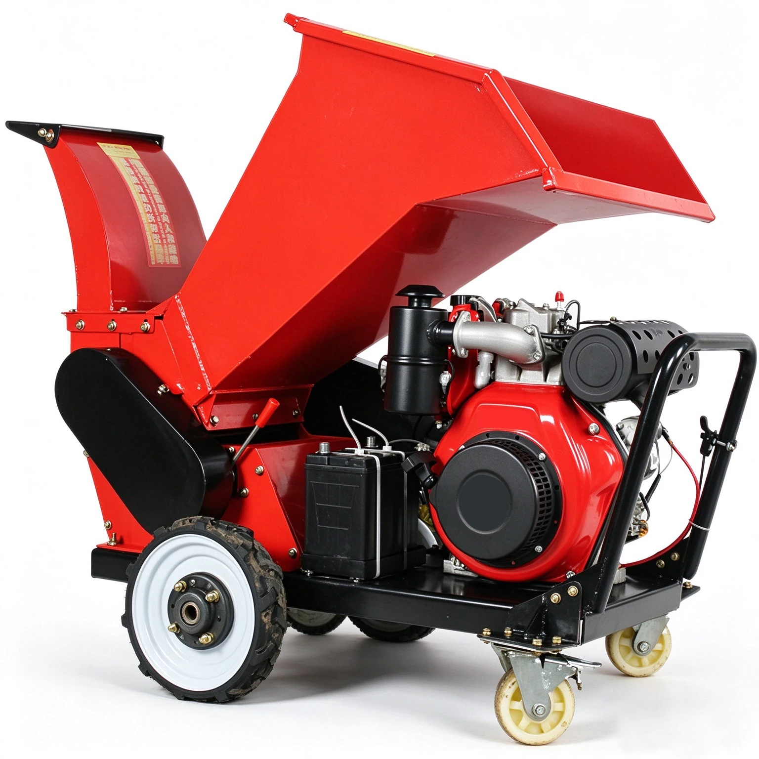 New High-Efficiency Mobile Straw Branch Crusher Stainless Steel Construction 400-800kg/h Capacity for Fast On-Site Biomass Wood