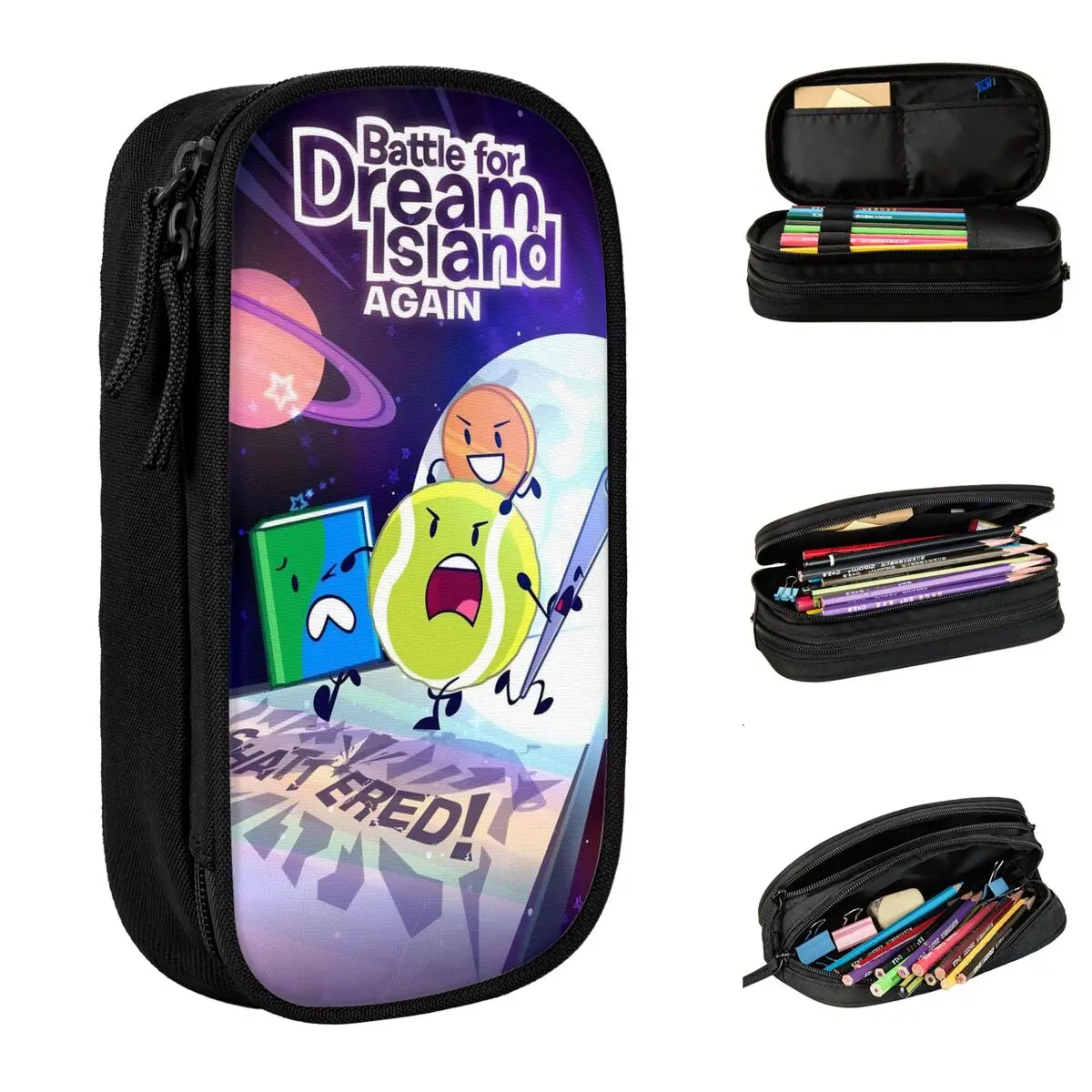 

BFDI анимированная веб-серия, пеналы с героями мультфильмов, коробка для ручек, сумка для девочек и мальчиков, большие школьные косметические пеналы для студентов