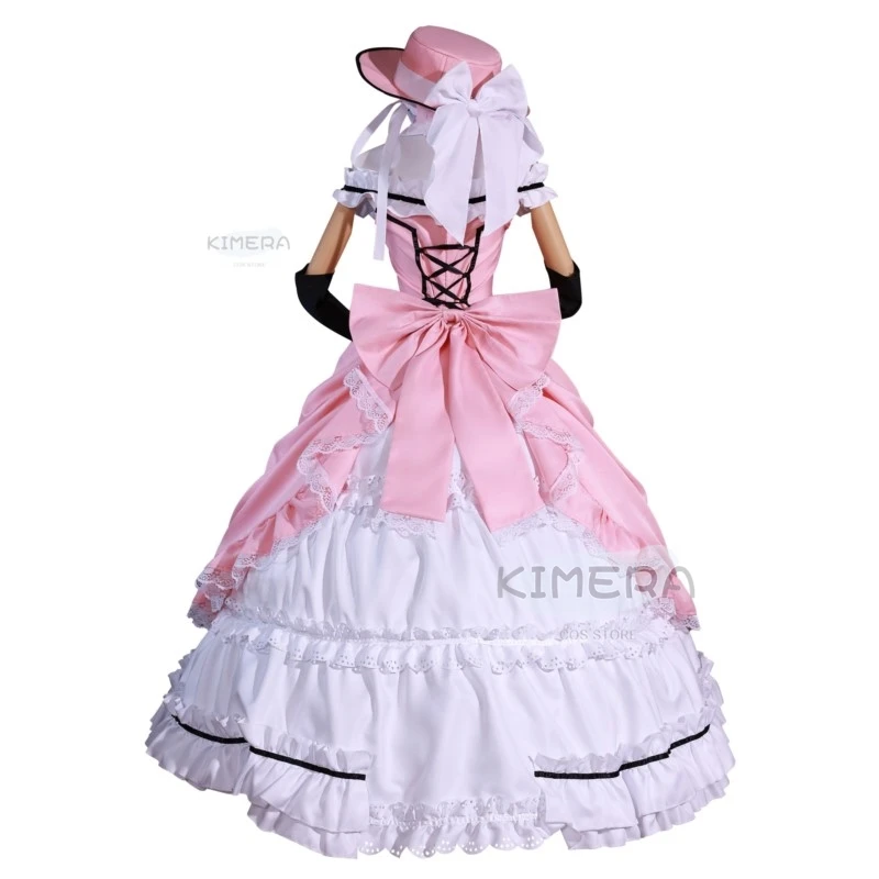 Japanese Anime Black Butler Ciel Phantomhive Cosplay Costume Dress Wig Shoes Cosplay Redbreast Costume Halloween Woman Set