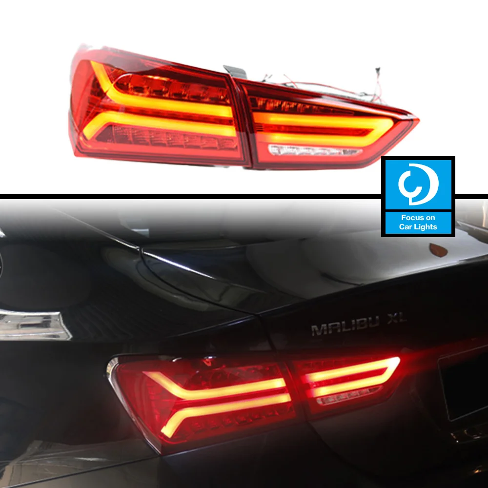 Taillights Styling For Chevy Malibu XL 2016-2019 Tail Light LED DRL Running Signal Brake Reversing Parking Lighthouse Facelift