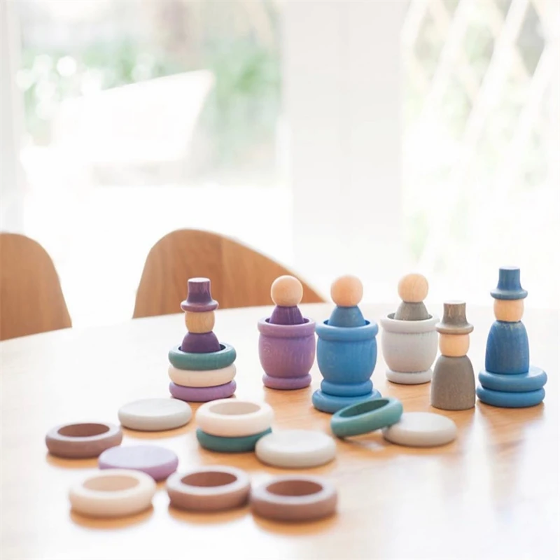 Saison Figur peg Menschen spielen Set vorgeben spielen Farbe Sortierung Spielzeug Frühling Sommer Herbst Winter montessori pädagogisches Spielzeug Geschenk