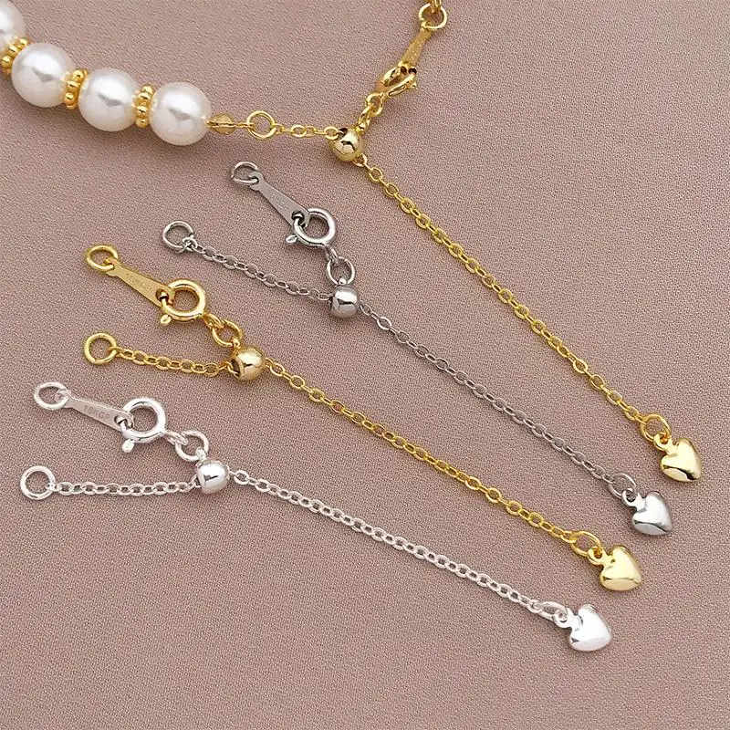 1Pcs Bracelet Accessories Metal Adjustable Extension Chains Bracelet Connectors For DIY Necklace Jewelry Making Supplies