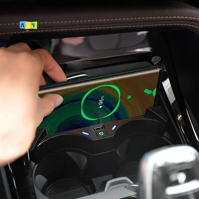 

A04E-Car Wireless Charger For BMW X1 X2 2020-2021 F39 F48 F49 Mobile Phone Fast Charging Holder Accesorries Charging Plate