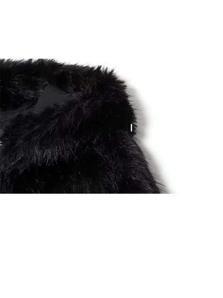 HH Frauen Winter Neue Mode Vielseitige Reißverschluss Mit Kapuze Faux Pelz Jacke Mantel Weibliche High Street Casual Langarm Tasche Jacke