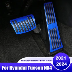 For Hyundai Tucson NX4 2021 2022 2023 2024 Hybrid N Line Car Accelerator Brake Foot Rest Pedals Cover Pads Pads Accessories