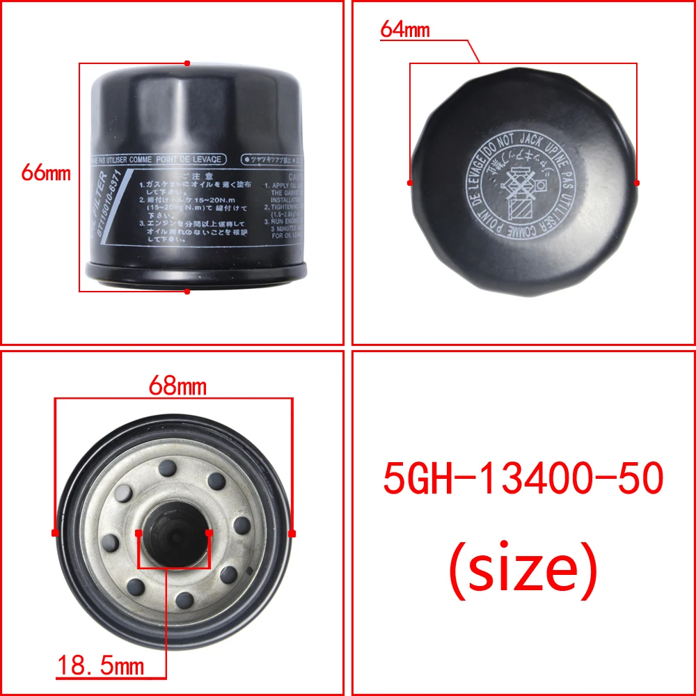 motorcycle Oil Filter 5GH-13440-50 1WD-E3440-00 5GH-13440-20 For Triumph Yamaha T1210444 T1218001 MV Agusta 8000B1552 8000A9294