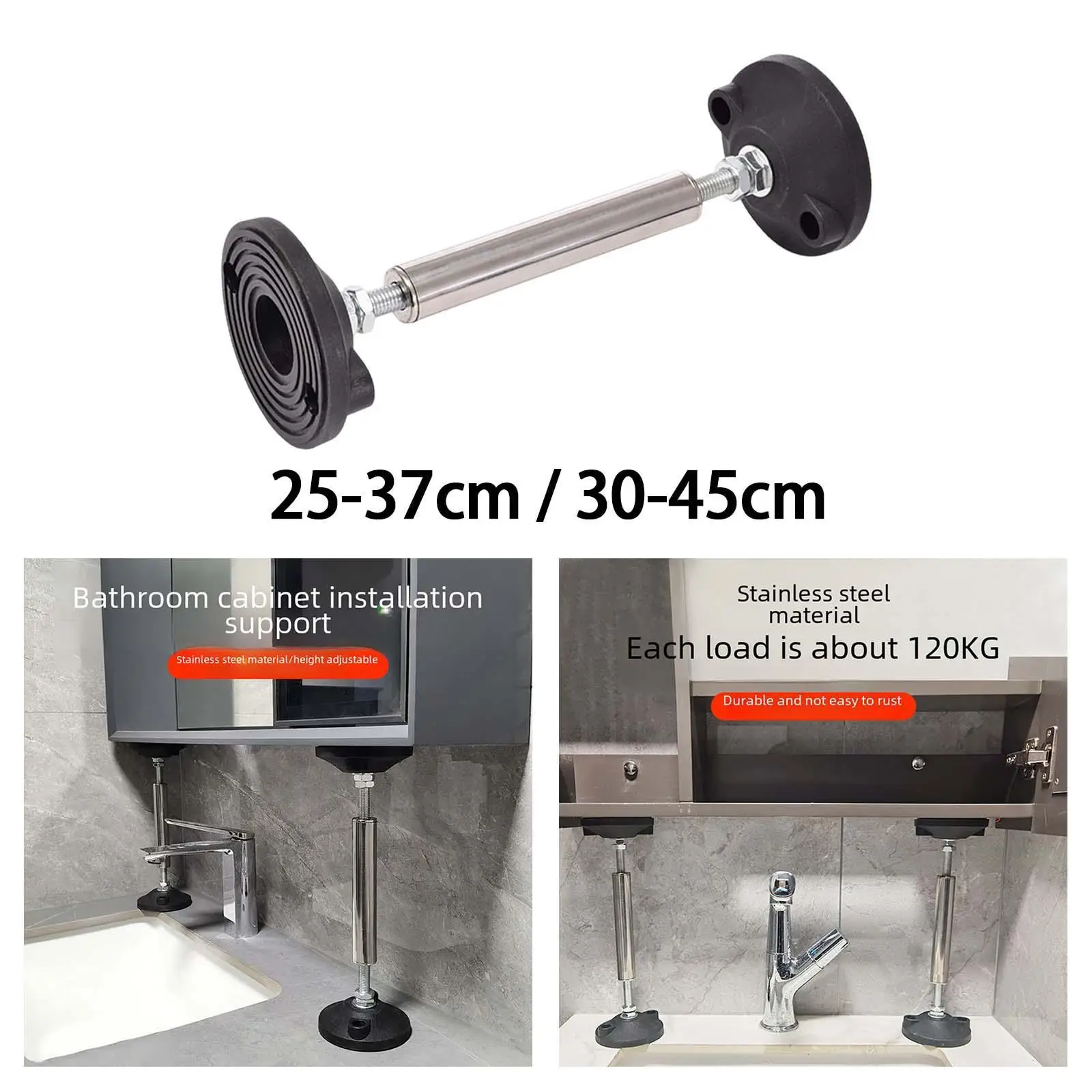 Telescopic Support Rod Undermount Sink Mounting Bracket Installation and Repair System Sink Support Leg for Kitchen Bathroom