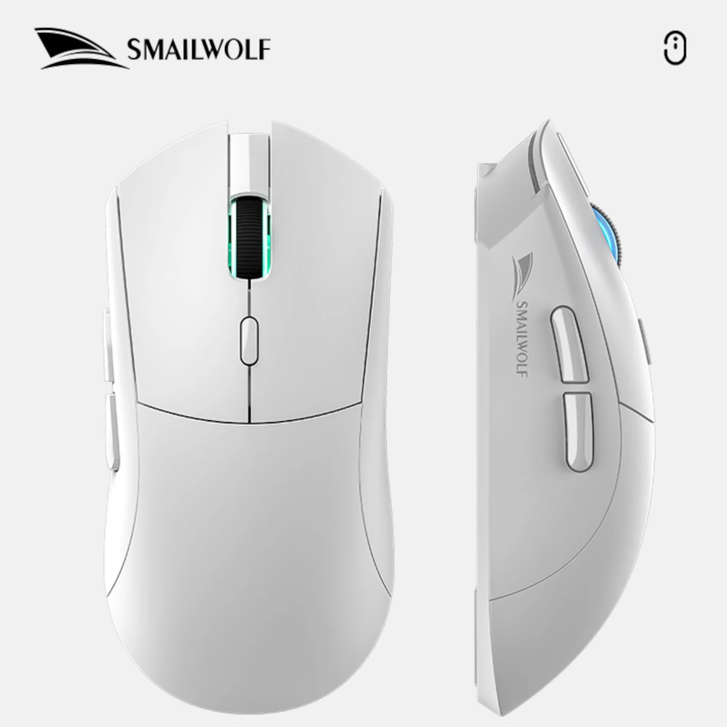 SMAILWOLF Mouse da gioco e-sport wireless Bluetooth RS7 a tre modalità Mouse da ufficio da gioco PAW3311 regolabile a sei velocità 2000 DPI