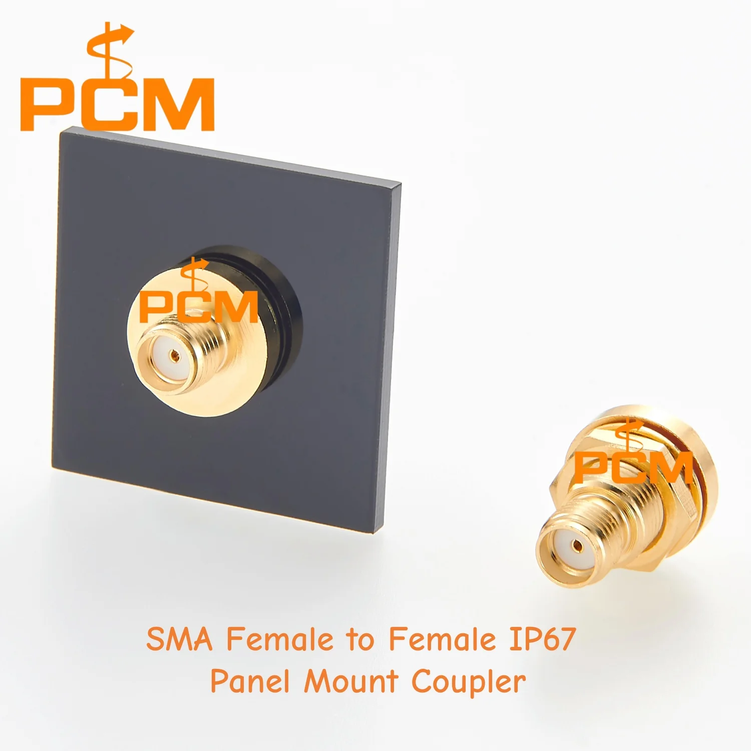 SMA Female to Female IP67 Waterproof Bulkhead Panel Mount Coupler RF Coaxial Adapter for WiFi Wireless Antenna Equipment