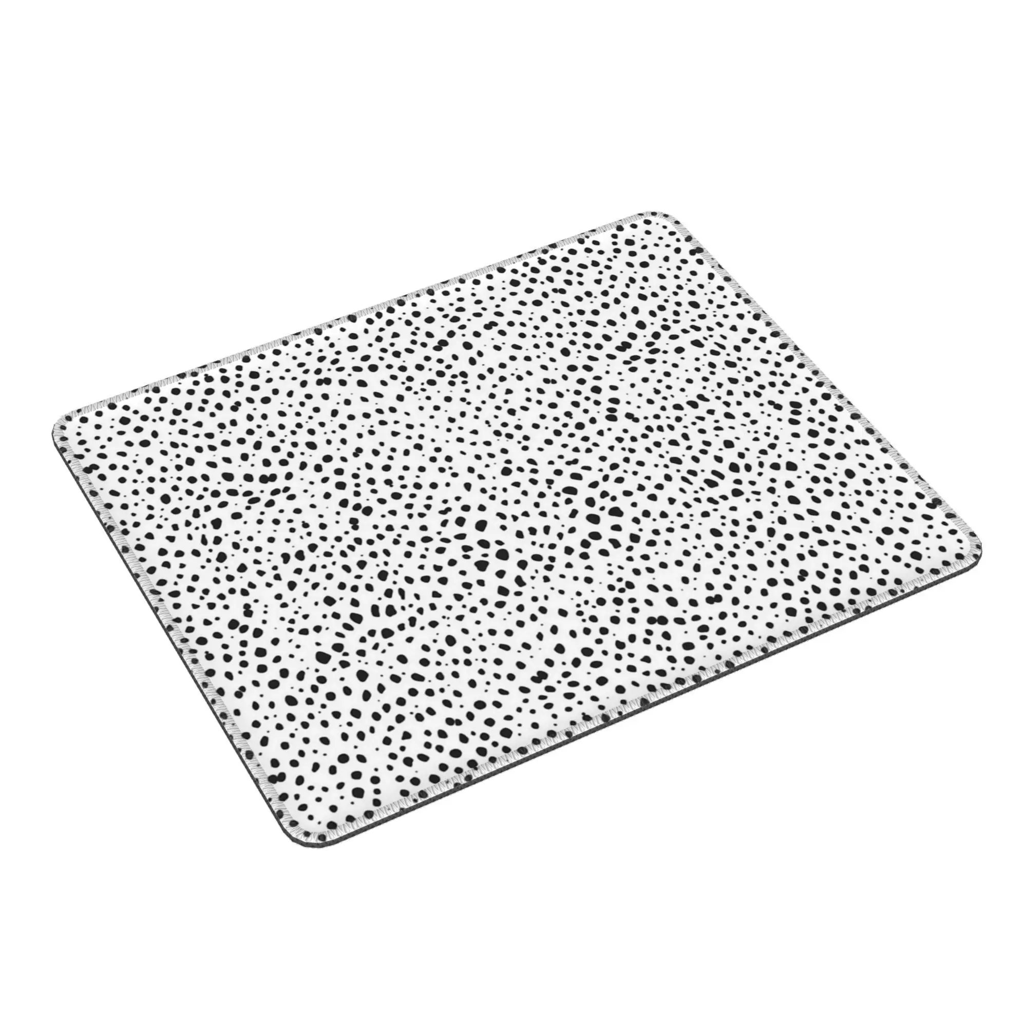 Dalmatian Spots Black and White Polka Dots Mouse Pad Computer Keyboard Mouse Mat Gaming PC Laptop Desk Mat Office Table Mats