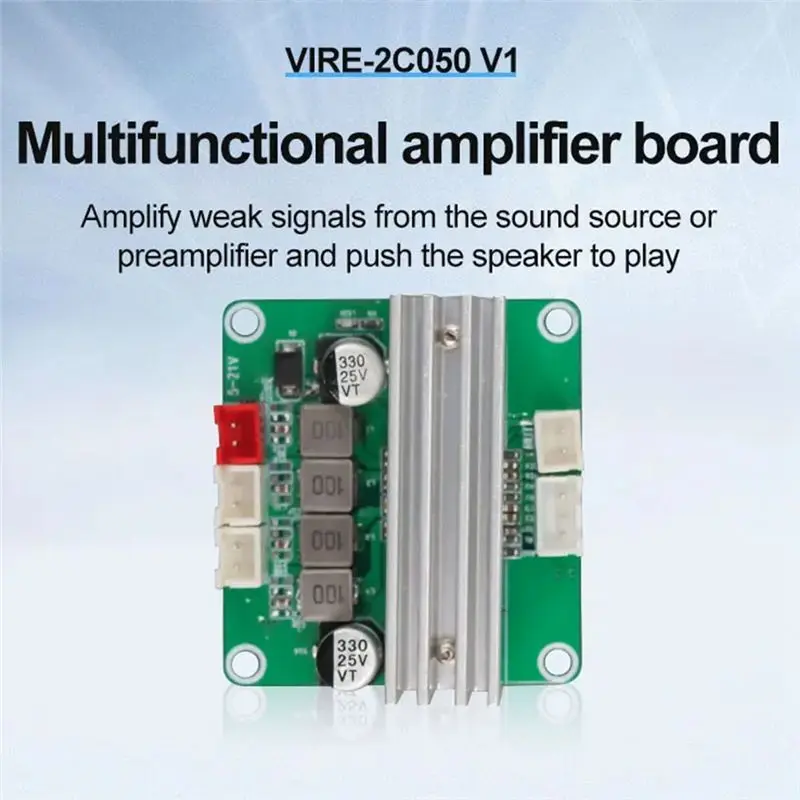 [B24B!】 TPA3116 Stereo Audio Amplifier Board TPA3116D2 50W&50W Dual Channel Digital Power Amplifier Module DC12-24V