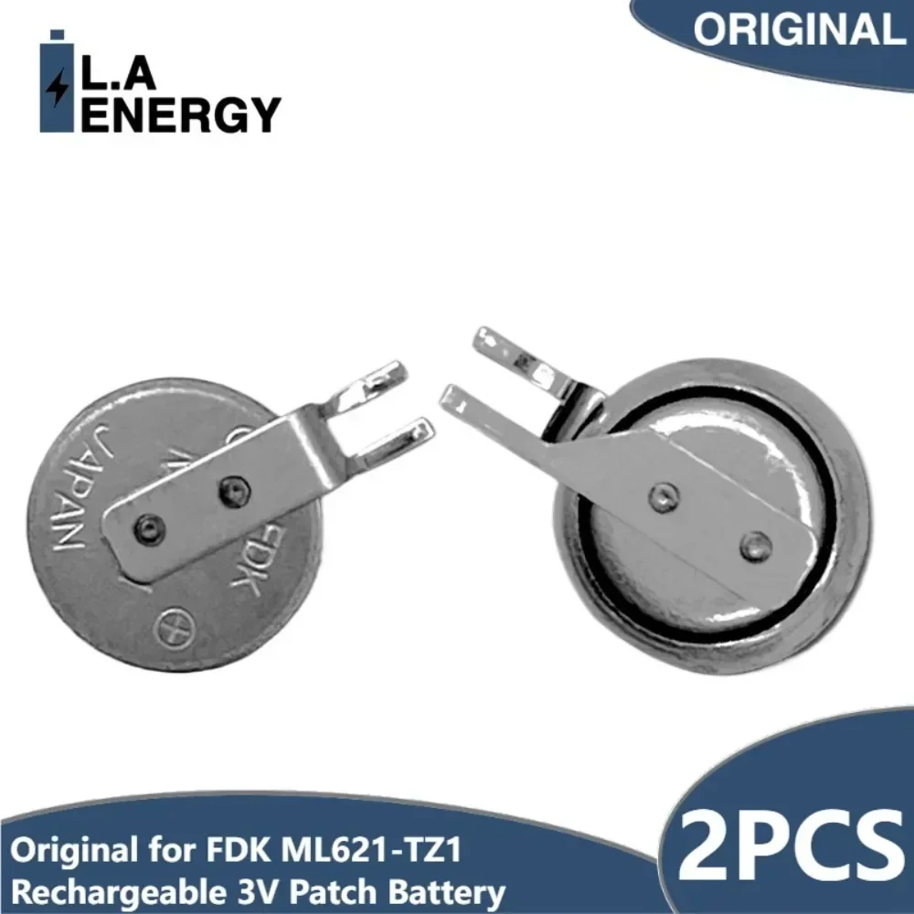 2PCS/LOT Original for FDK ML621-TZ1 Rechargeable 3V Patch Battery Can Replace MS621FE ML621S/DN for Camera Driving Recorder