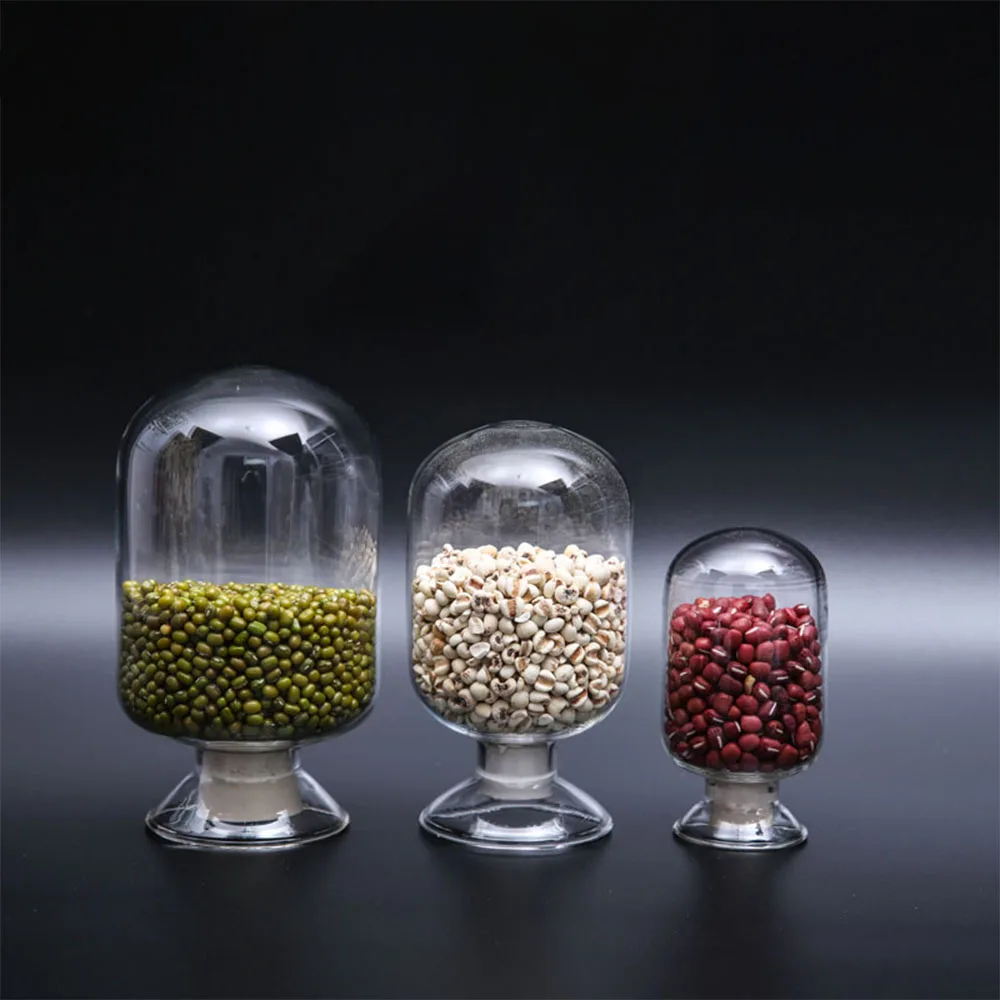 1pcs 125ml 250ml 500ml Lab storage sample glass bottle exhibit showing round flask with rubber stopper