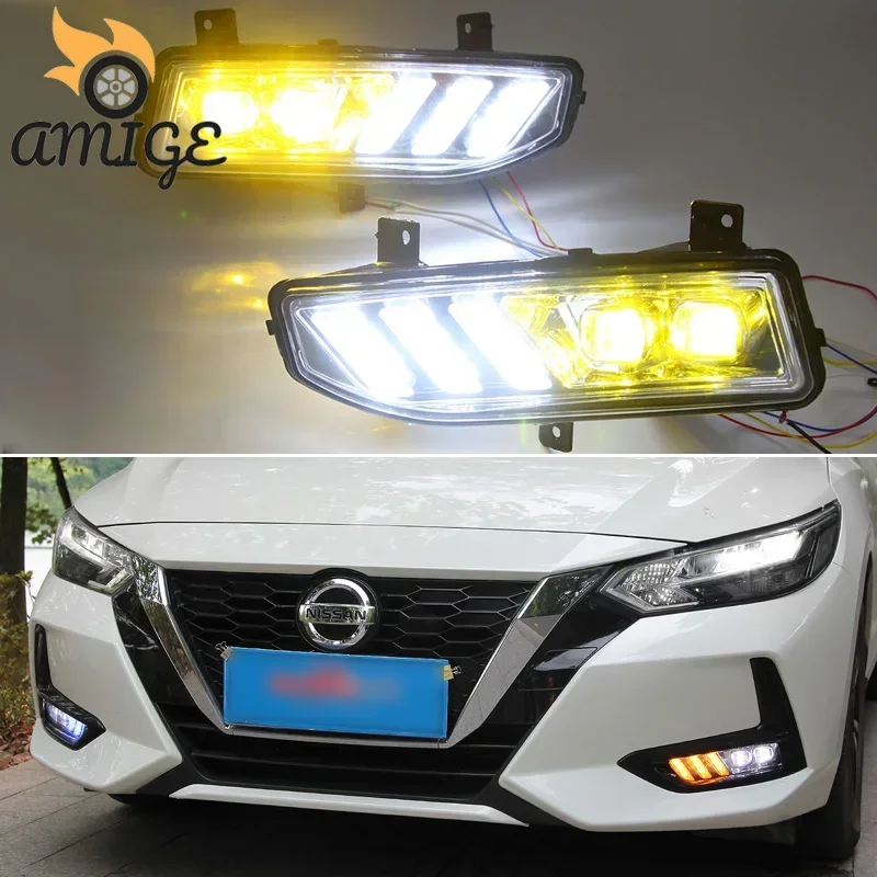 

Светодиодные DRL дневные фары для Nissan X-trail X trail 2017 2018 2019 2020 12 В дневные ходовые фары украшения бампер лампы