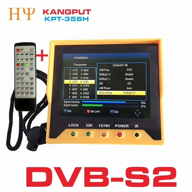 KPT-356H 3.5 inchHand held DVB-S2 Satellite Finder Meter MPEG-2 MPEG-4 Signal Finder Satellite TV Receiver better WS-6933