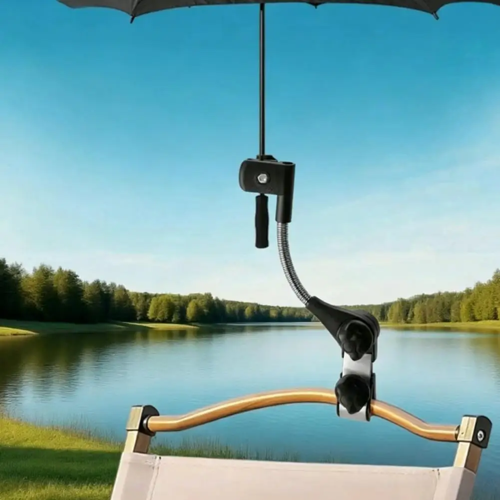Angelregenschirmhalter Tragbare Klemmhalterung Verstellbarer Universeller Regenschirmständer Outdoor Strand Camping Stuhl Zubehör – Detail 8