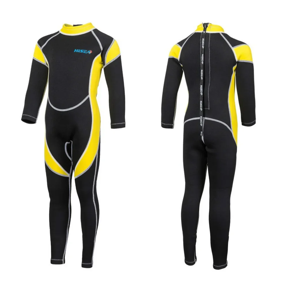 Neoprene Wetsuits Long Sleeves Kids Diving Suits 2.5MM Boys Girls Surfing Rash Guards Snorkel