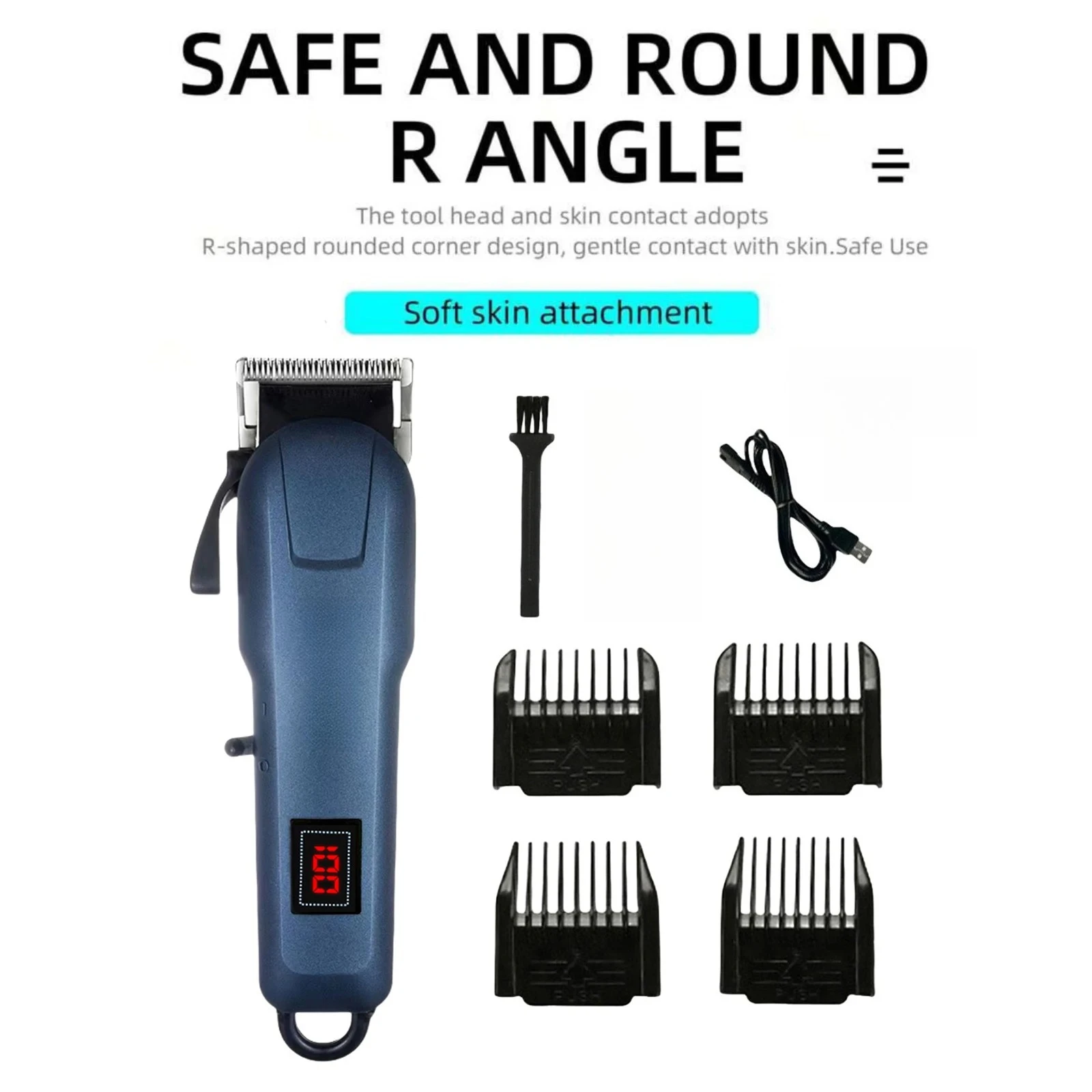 Professionelle Haarschneidemaschine Elektrischer Rasierer für Männer USB-Aufladbare Schneidemaschine und Trimmer Barttrimmer Schnelles Aufladen – Detail 5