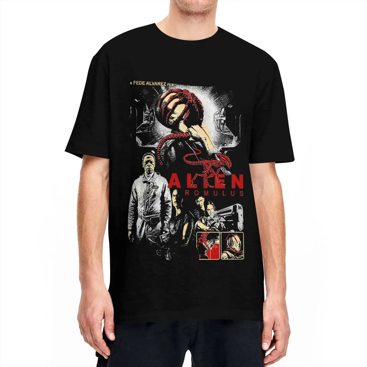 Uomo Donna Stampato 2024 Alien Romulus Movie Tee T Shirt T-shirt in cotone Abbigliamento