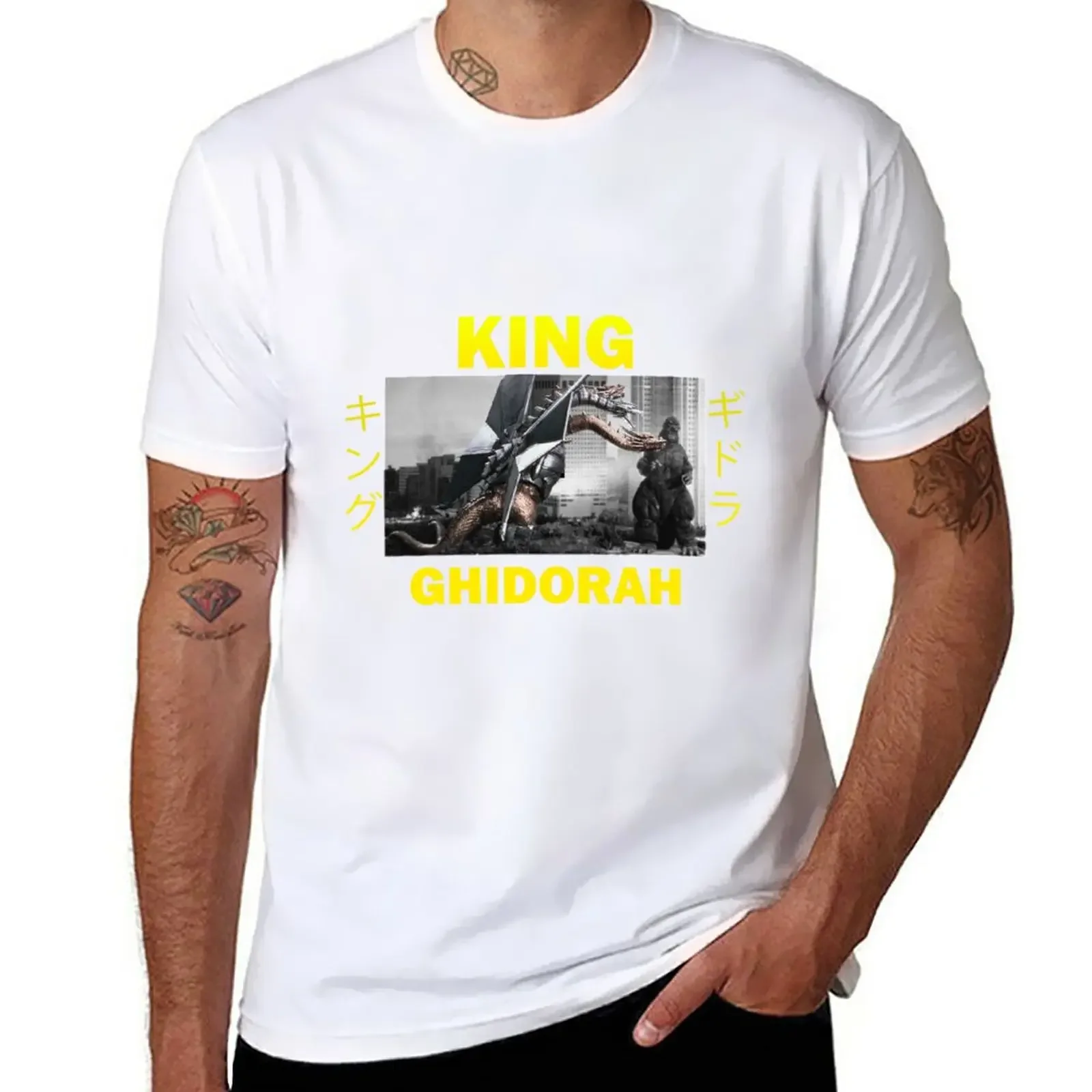 King Ghidorah design (shirts, masks, etc.) T-Shirt summer clothes graphic shirts mens cotton t shirts