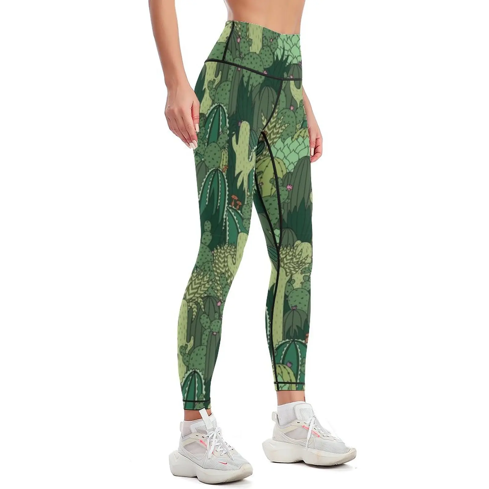 Cactus Pattern Leggings gym womans active wear Womens Leggings