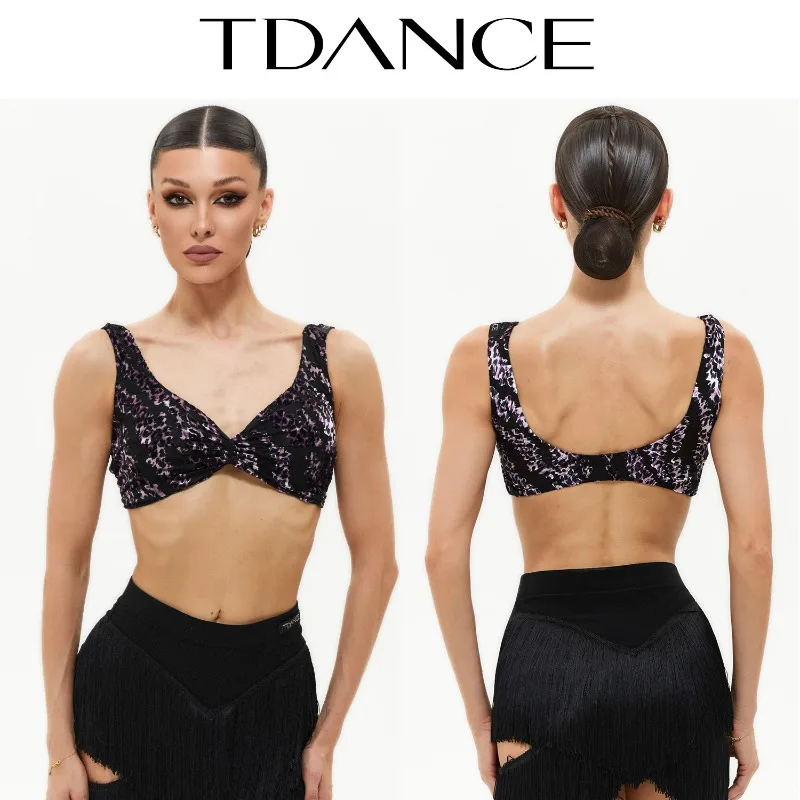 

Платье для практики латинских танцев TDANCE по индивидуальному заказу [майка с воротником] Летняя одинарная одежда для занятий йогой в внутреннем стиле для женщин GL-173