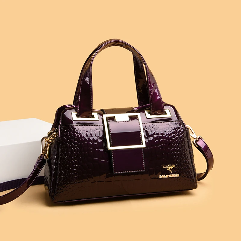Bolso de hombro de cuero con letras para mujer, bolsa de mano de gran capacidad, de lujo, a la moda, de diseñador, 2023