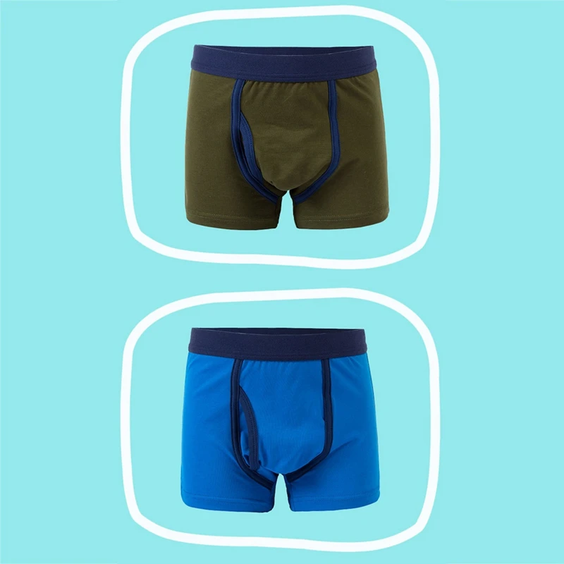 5Pcs/Set Children Underwear For Boys Cotton Solid Patchwork Design Shorts Teenage Briefs Kids Boxer Panties Student Underpants