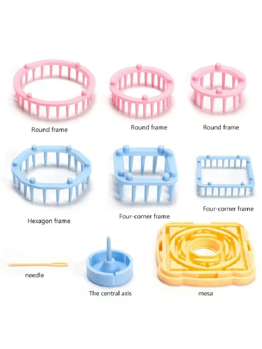 DIY اليد الحياكة زهرة شوكة تلوح في الأفق جهاز ديزي نمط صانع نسج أداة للحرف اليدوية مجموعة للمنزل