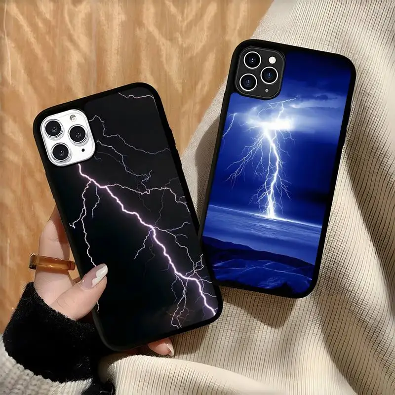 Thunder And Lightning Phone Case Silicone PC+TPU For IPhone 14 SE 2022 2020 11 12 13 Max XR MINI Pro 6S 7 8 Plus X Xs Hard